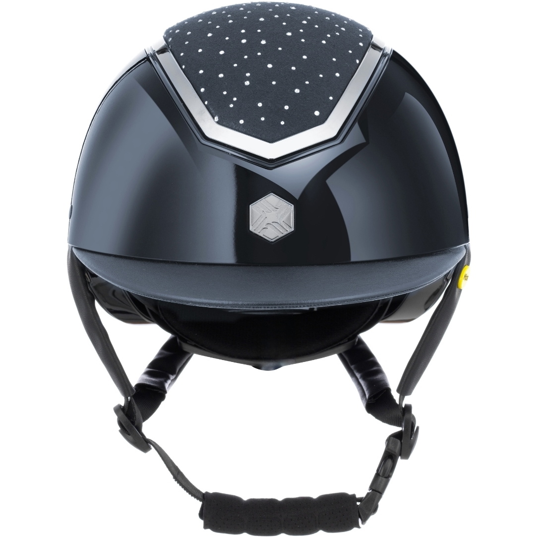 2026 Charles Owen Unisexe Kylo Cristal Avec Norme MIPS Casque De Monter Peak Riding KYLOC - Navy Gloss / Silver